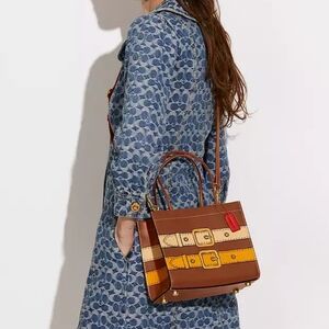 Cashin Carry Bag 22 With Trompe L'oeil Print, Saddle Multi